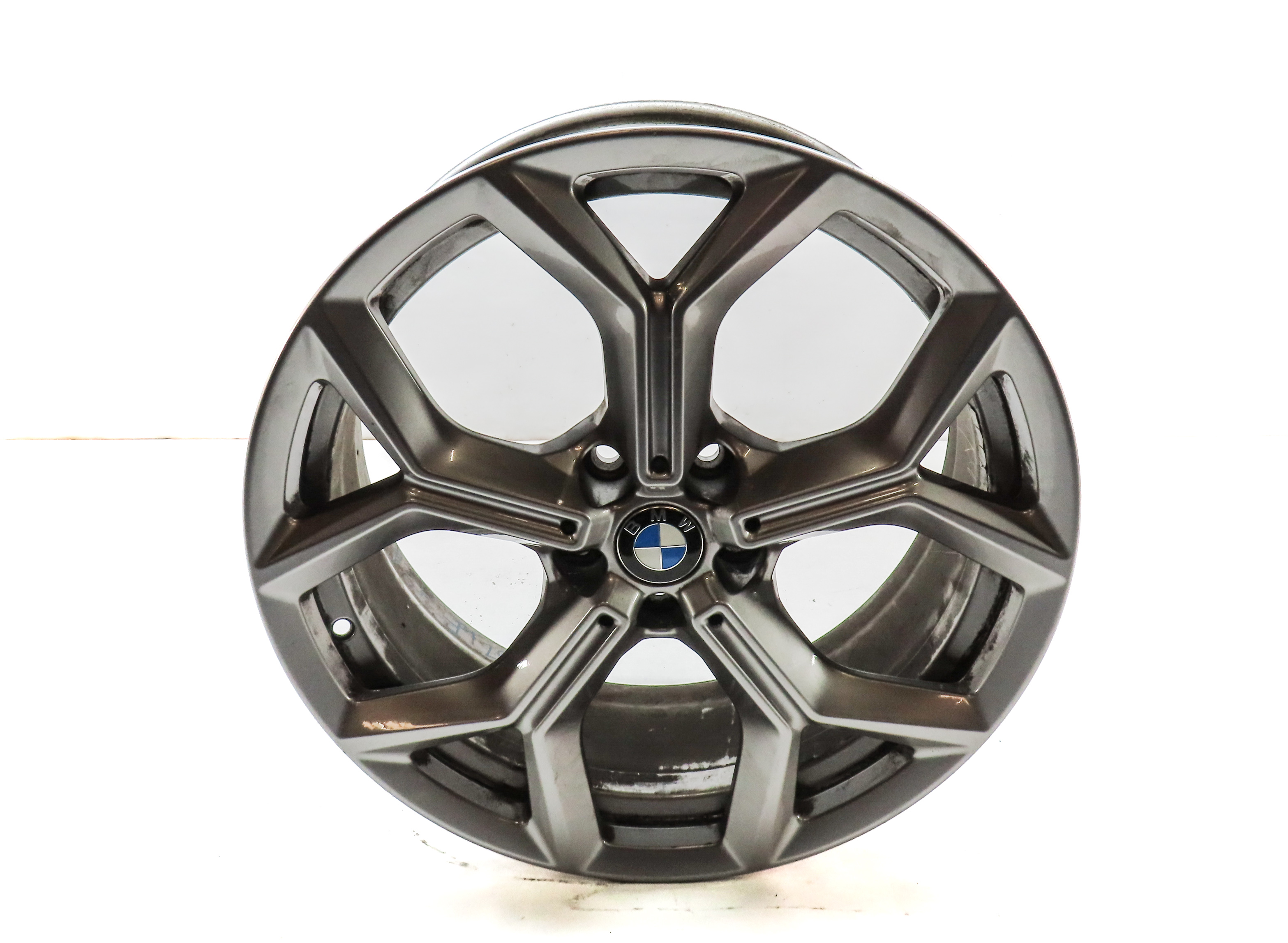 2018-2020 BMW X3 X4 (G01 G02) 19x7.5 ALUMINUM 5 Y SPOKE WHEEL RIM (LIGHT GRAY) — exact item pictured